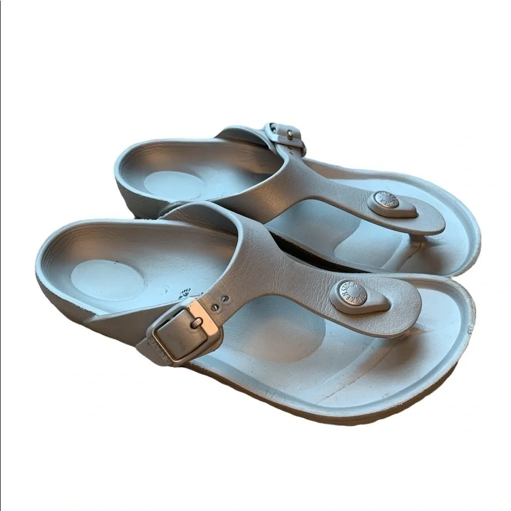 Birkenstock | Birkenstock Gizeh Essentials EVA silver sandals